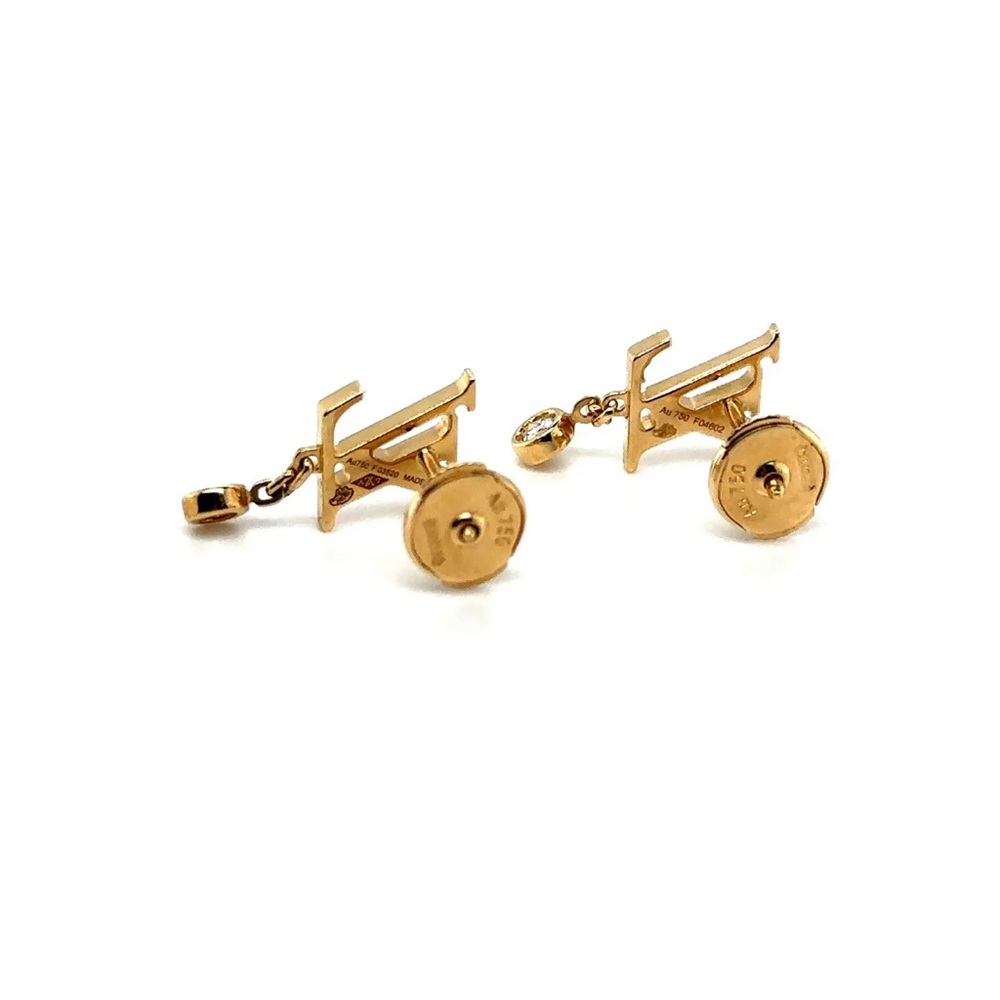 LOUIS VUITTON Nib 2X earrings (One Pair) Idylle Blossom Diamond 18k Rose Gold - Picture 3 of 3